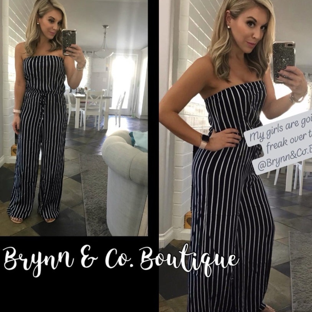 NEW 🆕 Striped NAVY and White Jumpsuit